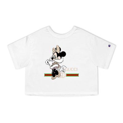 Gucci Minnie Mouse Champion Lady Crop-Top T-Shirt NTB2171