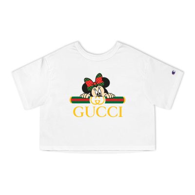 Gucci Minnie Mouse Champion Lady Crop-Top T-Shirt NTB2174