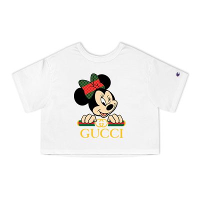 Gucci Minnie Mouse Champion Lady Crop-Top T-Shirt NTB2181