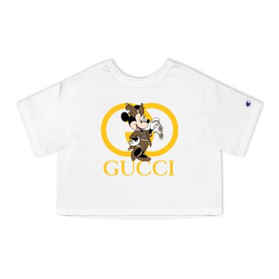 Gucci Minnie Mouse Champion Lady Heritage Crop-Top T-Shirt CTB006