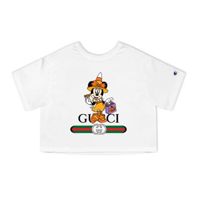 Gucci Minnie Mouse Halloween Champion Lady Heritage Crop-Top T-Shirt CTB016