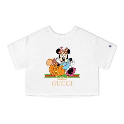 Gucci Minnie Mouse Halloween Champion Lady Heritage Crop-Top T-Shirt CTB025