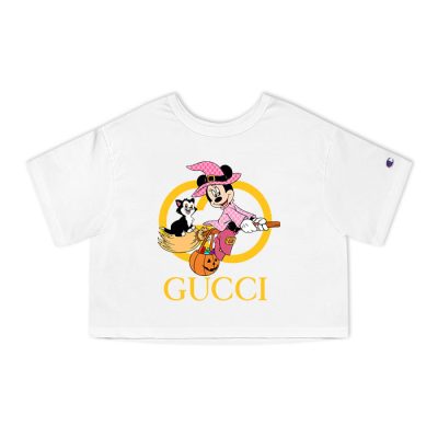 Gucci Minnie Mouse Halloween Champion Lady Heritage Crop-Top T-Shirt CTB026