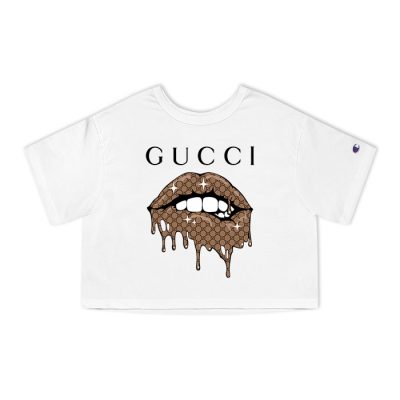 Gucci Mouth Champion Lady Heritage Crop-Top T-Shirt CTB068