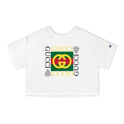 Gucci Museo Logo Champion Lady Crop-Top T-Shirt NTB2192