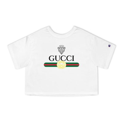 Gucci Museo Logo Champion Lady Heritage Crop-Top T-Shirt CTB091