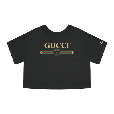 Gucci Oversize Logo Champion Lady Heritage Crop-Top T-Shirt CTB073