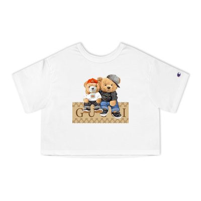 Gucci Teddy Bear Champion Lady Crop-Top T-Shirt CTB2335