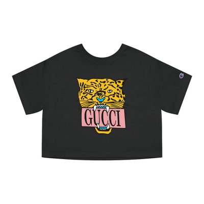 Gucci Tiger Champion Lady Heritage Crop-Top T-Shirt CTB084