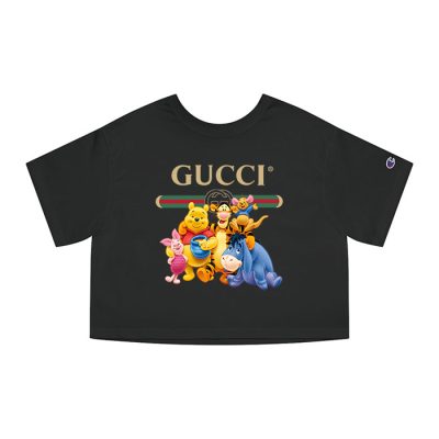 Gucci Winnie The Pooh Family Champion Lady Heritage Crop-Top T-Shirt CTB001