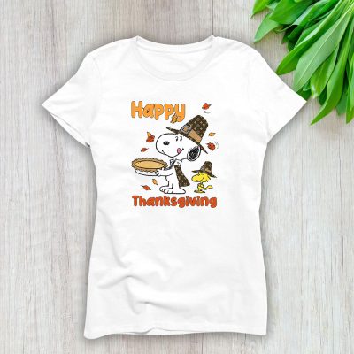 Happy Thanksgiving Charlie Snoopy Woodstock Louis Vuitton Lady T-Shirt Women Tee LTL12308