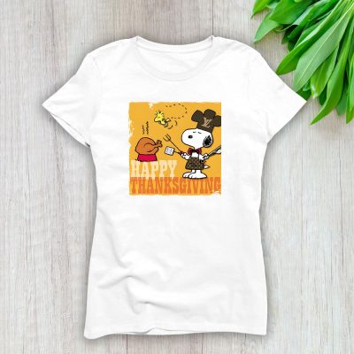 Happy Thanksgiving Peanuts Snoopy Louis Vuitton Lady T-Shirt Women Tee LTL12310