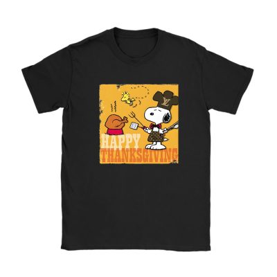 Happy Thanksgiving Peanuts Snoopy Louis Vuitton Unisex T-Shirt Cotton Tee TAT12310