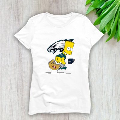 Homer Simpson X Funny X Philadelphia Eagles Team X NFL X American Football Lady T-Shirt Women Tee LTL10902