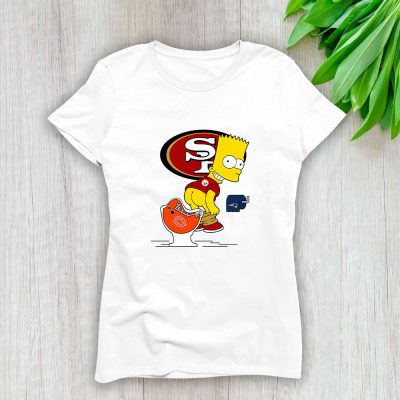 Homer Simpson X Funny X San Francisco 49ers Team X NFL X American Football Lady T-Shirt Women Tee LTL10899