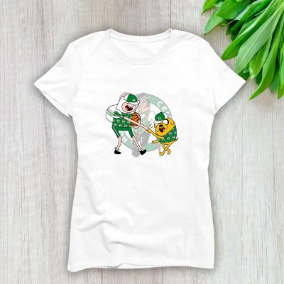 Jake The Dog Finn X Boston Celtics Team X NBA X Basketball Lady T-Shirt Women Tee LTL10859