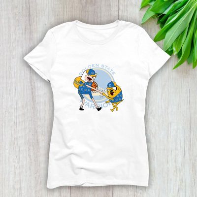 Jake The Dog Finn X Golden State Warriors Team X NBA X Basketball Lady T-Shirt Women Tee LTL10855