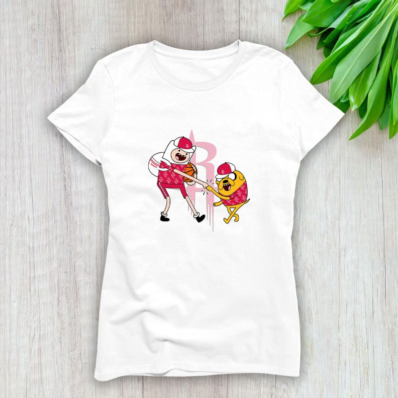 Jake The Dog Finn X Houston Rockets Team X NBA X Basketball Lady T-Shirt Women Tee LTL10861