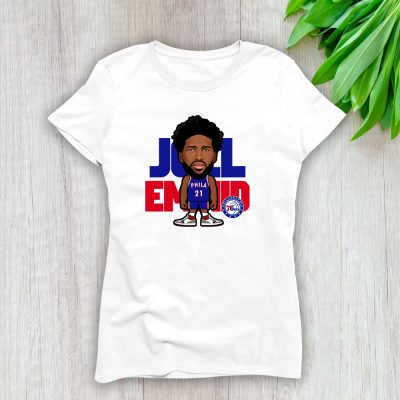 Joel Embiid 21 X Philadelphia 76ers Basketball Team X 90s Style Vintage Lady T-Shirt Women Tee LTL12877