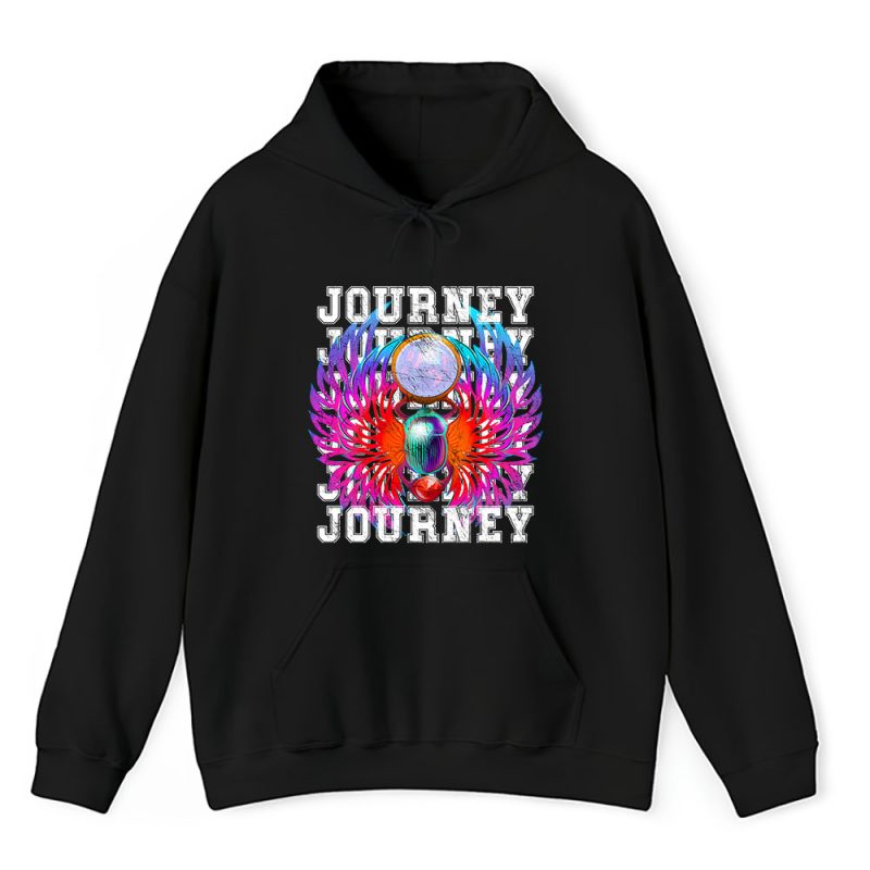 Journey Band Repeat Logo Freedom 2024 Tour 50th Anniversary Unisex Hoodie TAH12500