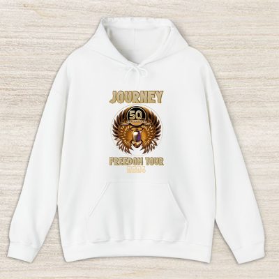 Journey Band Repeat Logo Freedom 2024 Tour 50th Anniversary Unisex Hoodie TAH12501