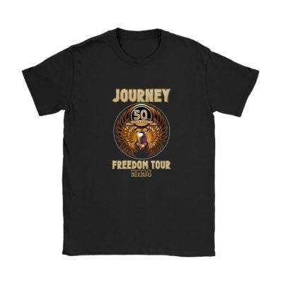 Journey Band Repeat Logo Freedom 2024 Tour 50th Anniversary Unisex T-Shirt Cotton Tee TAT12501