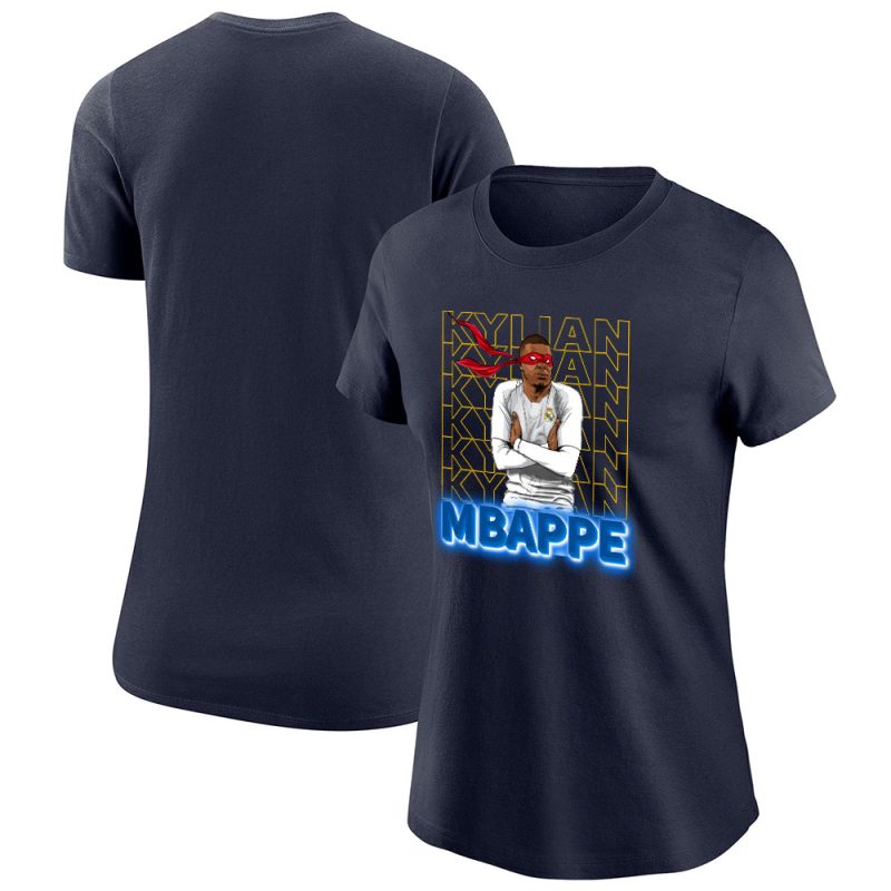 Kylian Mbappe Ninja X Real Madrid Inspired Fans X Hala Madrid Lady T-Shirt Women Tee LTL9183