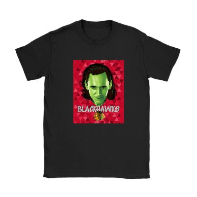 Loki NHL Chicago Blackhawks Unisex T-Shirt Cotton Tee TAT11845