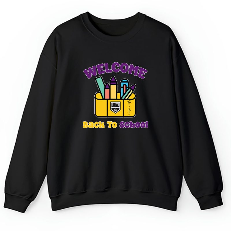 Los Angeles Kings X Welcome Back To School X Custom Name Unisex Hoodie TAH10713