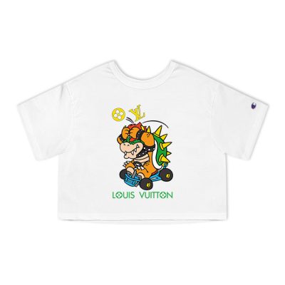 Louis Vuitton Logo Luxury Bowser Champion Lady Crop-Top T-Shirt CTB2356