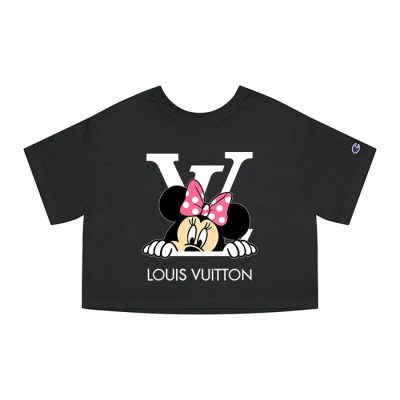 Louis Vuitton Logo Luxury Minnie Mouse Mouse Champion Lady Heritage Crop-Top T-Shirt CTB165