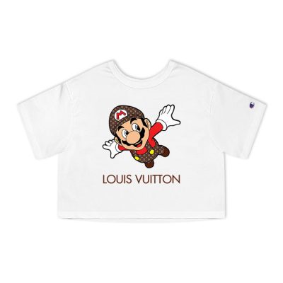 Louis Vuitton Logo Luxury Super Mario Champion Lady Crop-Top T-Shirt CTB2344