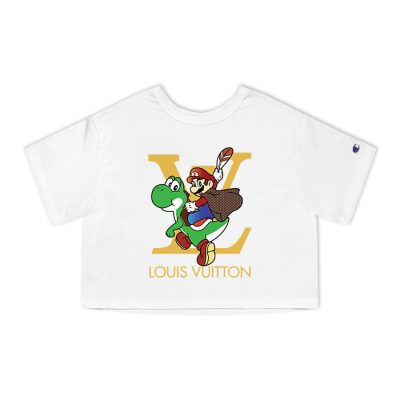 Louis Vuitton Logo Luxury Super Mario Champion Lady Crop-Top T-Shirt CTB2346