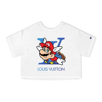 Louis Vuitton Logo Luxury Super Mario Champion Lady Crop-Top T-Shirt CTB2347