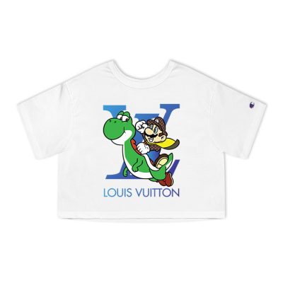 Louis Vuitton Logo Luxury Super Mario Champion Lady Crop-Top T-Shirt CTB2350