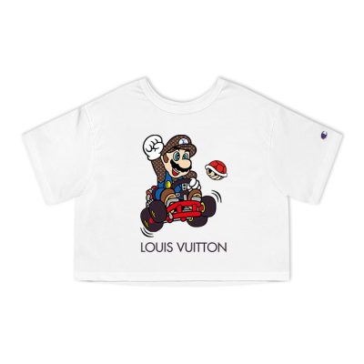 Louis Vuitton Logo Luxury Supper Mario Champion Lady Crop-Top T-Shirt CTB2357