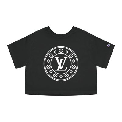 Louis Vuitton Luxury Logo Circle Champion Lady Heritage Crop-Top T-Shirt CTB179