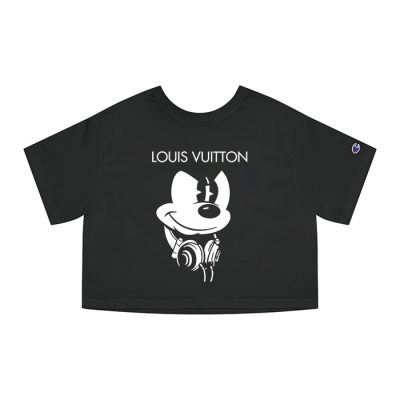 Louis Vuitton Mickey Mouse Champion Lady Heritage Crop-Top T-Shirt CTB139