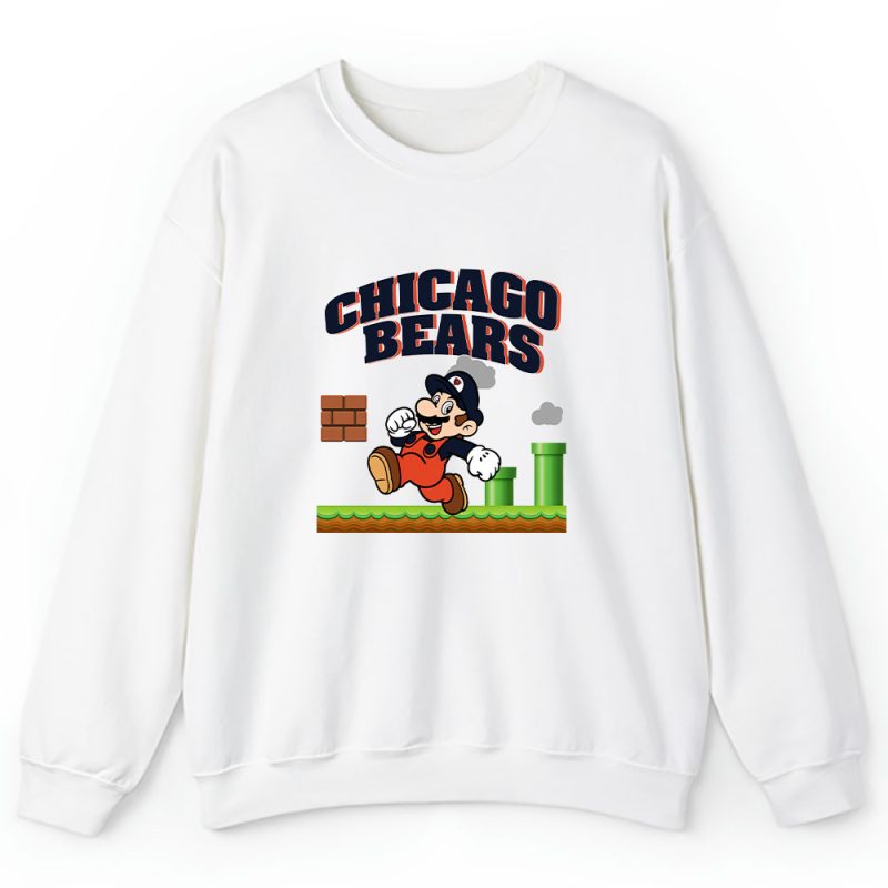 Mario X Chicago Bears Team NFL American Football Unisex Sweatshirt TAS8582