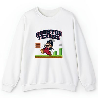 Mario X Houston Texans Team NFL American Football Unisex Sweatshirt TAS8588