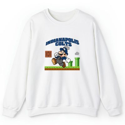 Mario X Indianapolis Colts Team NFL American Football Unisex Sweatshirt TAS8589