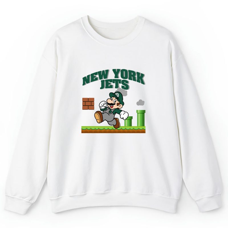 Mario X New York Jets Team NFL American Football Unisex Sweatshirt TAS8600