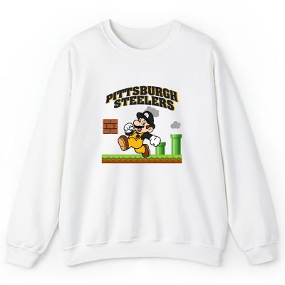 Mario X Pittsburgh Steelers Team NFL American Football Unisex Sweatshirt TAS8602