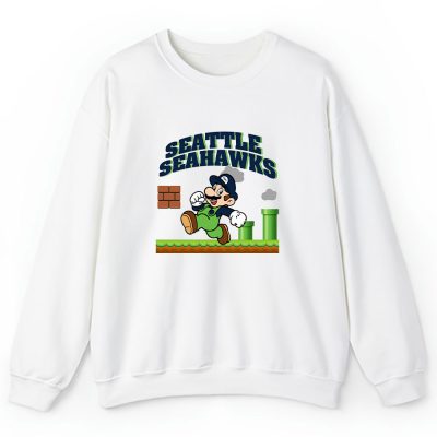 Mario X Seattle Seahawks Team NFL American Football Unisex Sweatshirt TAS8603