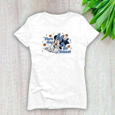 Memphis Grizzlies X Welcome Back To School Gift X Minnie Mouse Lady T-Shirt Women Tee LTL9388