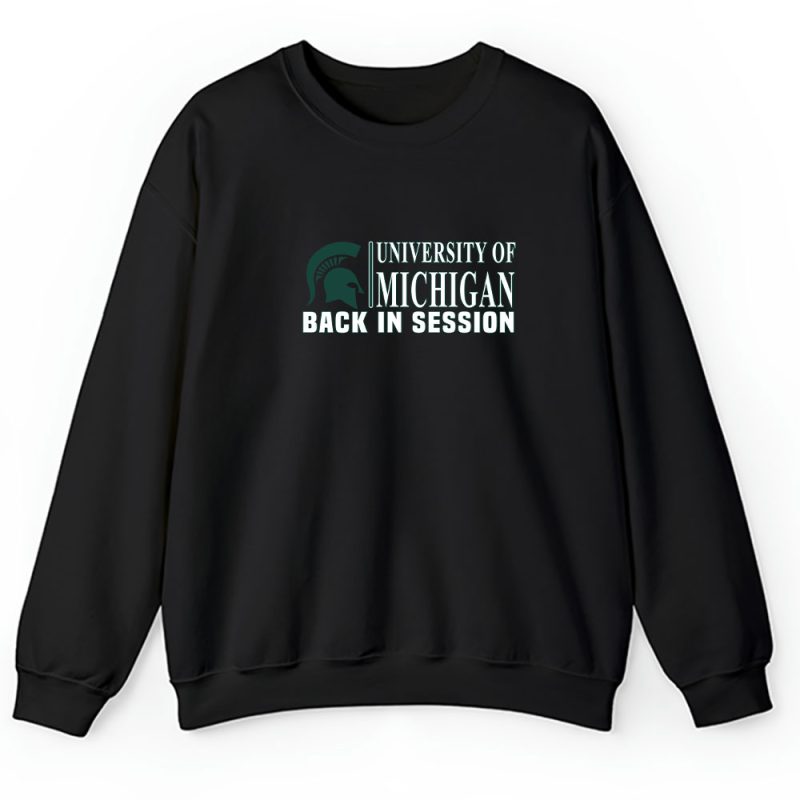 Michigan State University Spartans X Back In Session X College Basketball Unisex Hoodie TAH10750