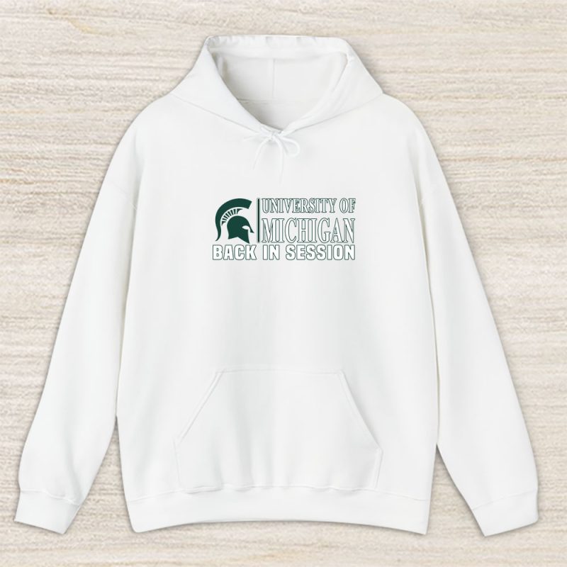 Michigan State University Spartans X Back In Session X College Basketball Unisex Hoodie TAH10750