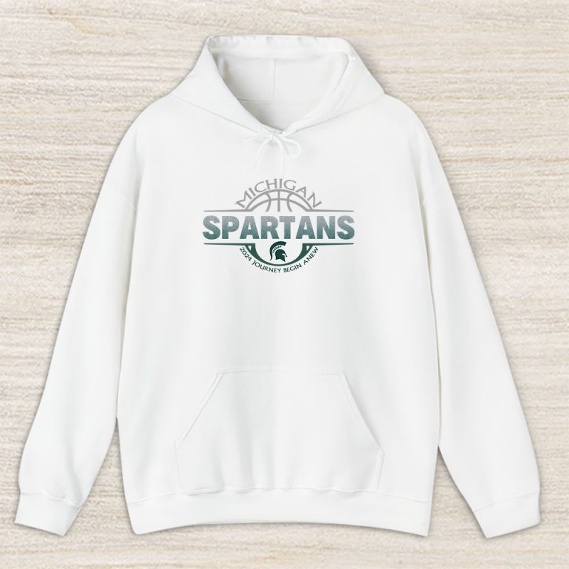 Michigan State University Spartans X Journey Begins Anew X College Basketball Unisex Hoodie TAH11349