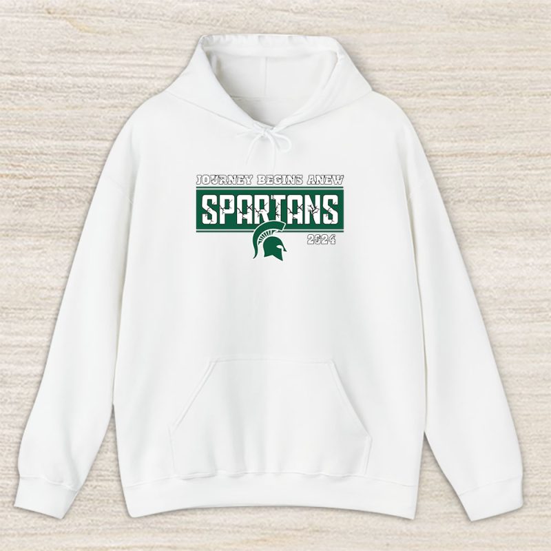 Michigan State University Spartans X Schools Back X Journey Begins Anew Unisex Hoodie TAH10755