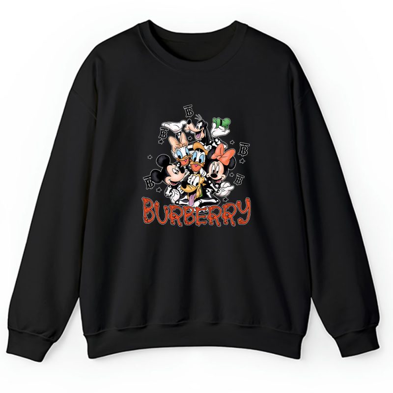 Mickey And Friends Skeleton Halloween Burberry Unisex Hoodie TAH10095